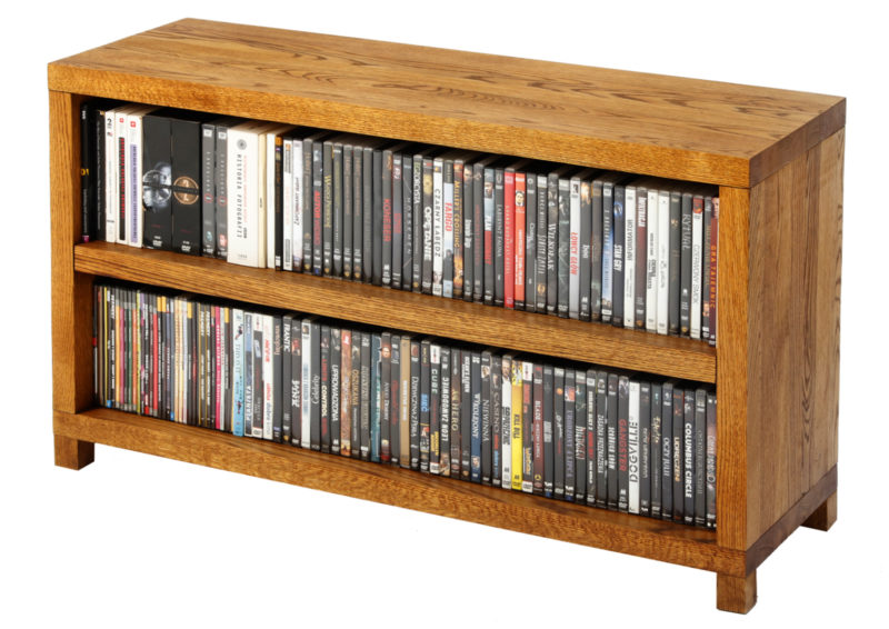 DVD cabinet made of red oak. DVD cabinet