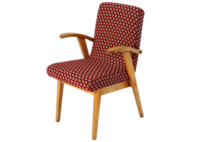 Armchair from the Polish People's Republic era, model 300-137b, designed by Mieczysław Puchała. Armchair PRL, designed by Mieczysław Puchała