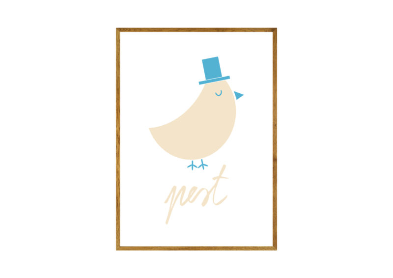 Pest Big Logo Beige poster poster