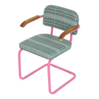 SYLWIA conference chair from the 90s. Produced by Nowy Styl. Pink