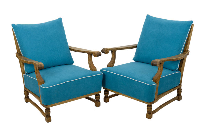 A set of Dutch armchairs, 1980's Fully revitalized.