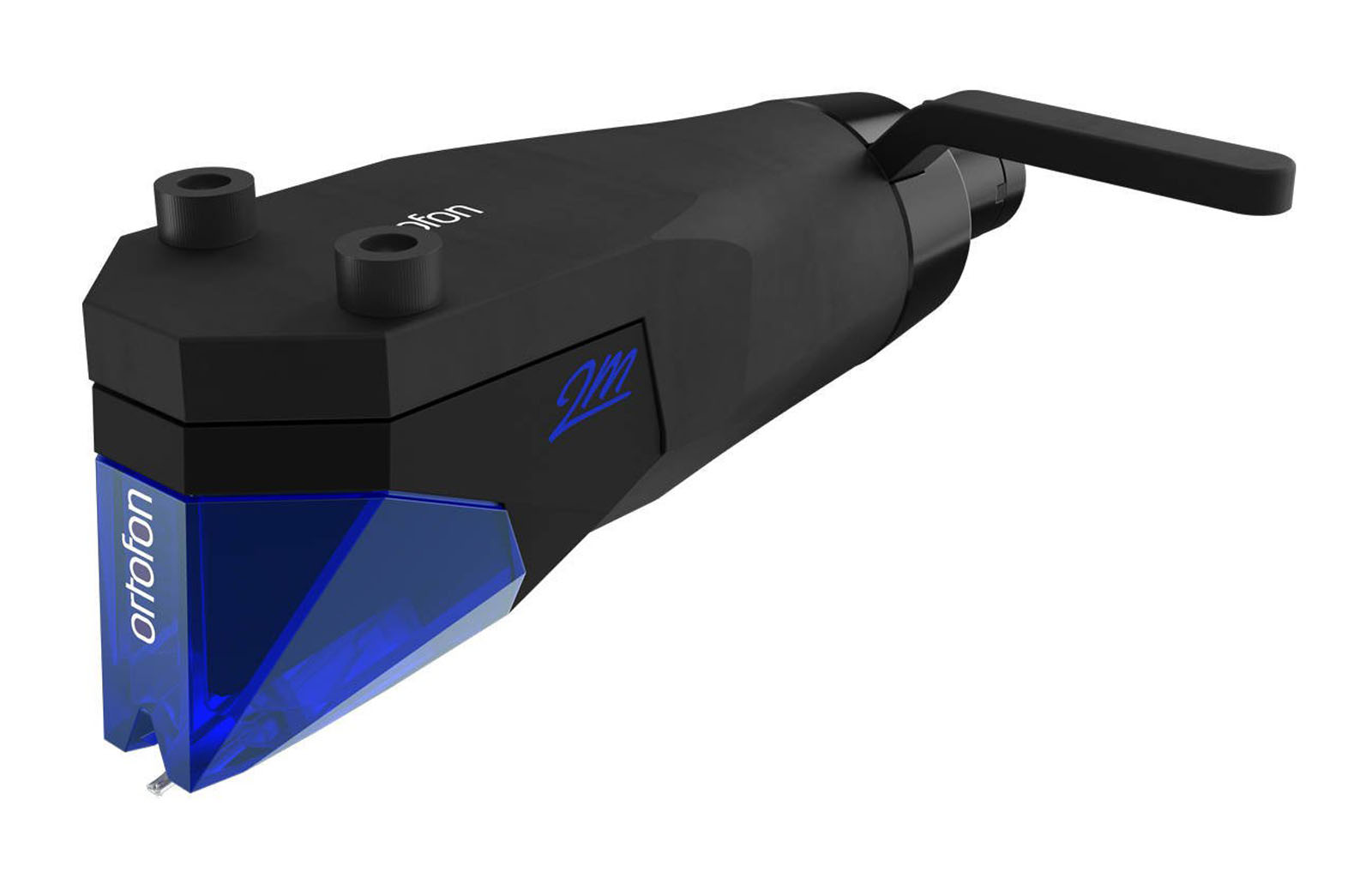 Ortofon 2M Blue Pnp Mk II mounted on headshell