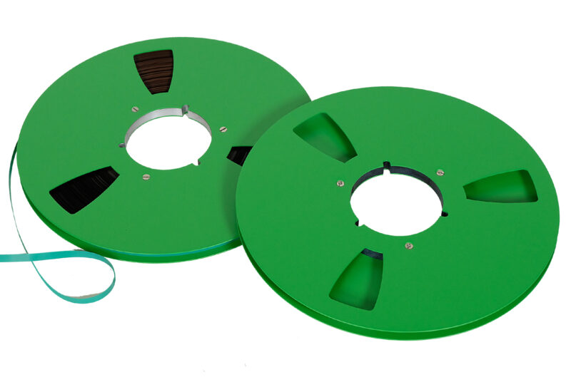 Szpule aluminiowe REVOX 26,5cm. Taśma REVOX Professional 601. Green. Revox Professional 601, audio vintage